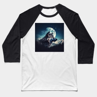 Wolf - Night Patrol Baseball T-Shirt